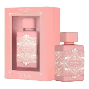 Frasco e embalagem do Perfume Árabe Feminino Badee Al Oud Noble Blush