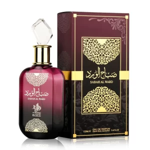 Frasco e embalagem do perfume arabe Sabah Al Ward