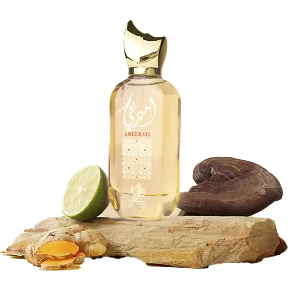 frasco do perfume árabe Al Wataniah Ameerati e suas notas
