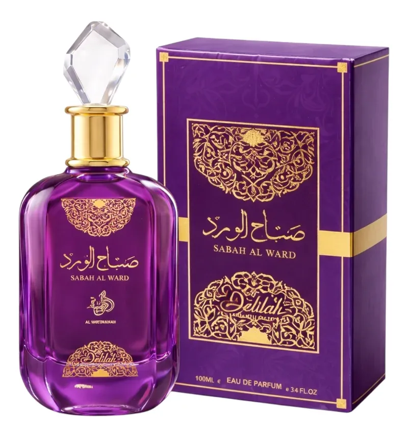 Al Wataniah Sabah Al Ward Delilah frasco e embalagem EDP 100ml