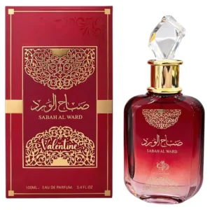 Al Wataniah Sabah Al Ward Valentine frasco e embalagem EDP 100ml