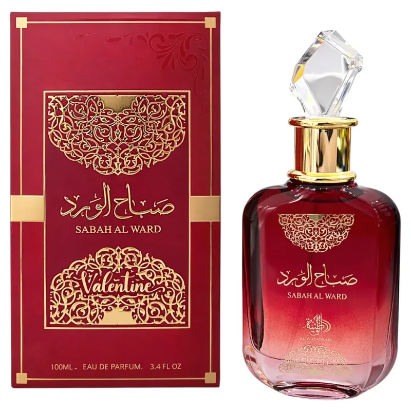 Al Wataniah Sabah Al Ward Valentine • Frasco e Embalagem Al Wataniah Sabah Al Ward Valentine frasco e embalagem EDP 100ml
