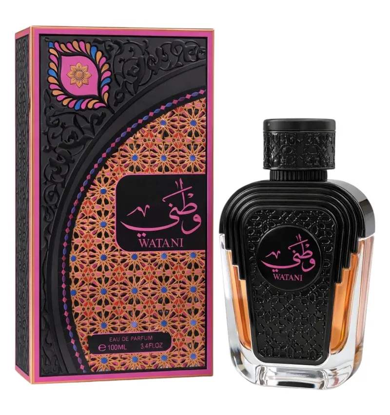 Al Wataniah Watani Pink • Frasco e Embalagem Al Wataniah Watani Pink frasco e embalagem EDP 100ml