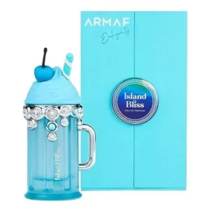 Frasco e embalagem do Island Bliss EDP 100ml da Armaf