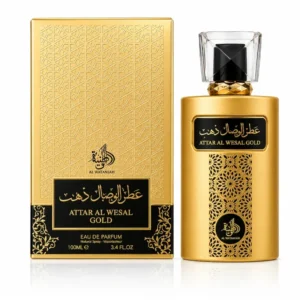 Frasco e embalagem Al Wataniah Attar Al Wesal Gold
