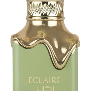 Frasco Lattafa Eclaire Pistache EDP 100ml unissex gourmand de pistache e baunilha.