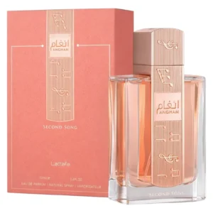 Lattafa Angham Second Song frasco e embalagem EDP 100ml