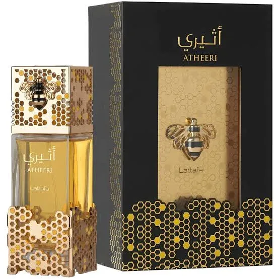 Lattafa Atheeri • Frasco e Embalagem Frasco e embalagem do lattafa Atheeri EDP 100ml da Lattafa
