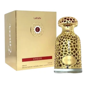 Lattafa Emeer frasco e embalagem EDP 100ml