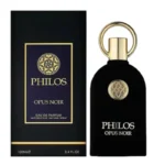 Maison Alhambra Philos Opus Noir frasco e embalagem EDP 100ml
