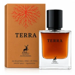 Maison Alhambra Terra frasco e embalagem EDP 100ml