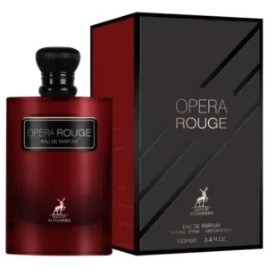 Frasco e embalagem Maison Alhambra Opera Rouge EDP 100ml unissex.