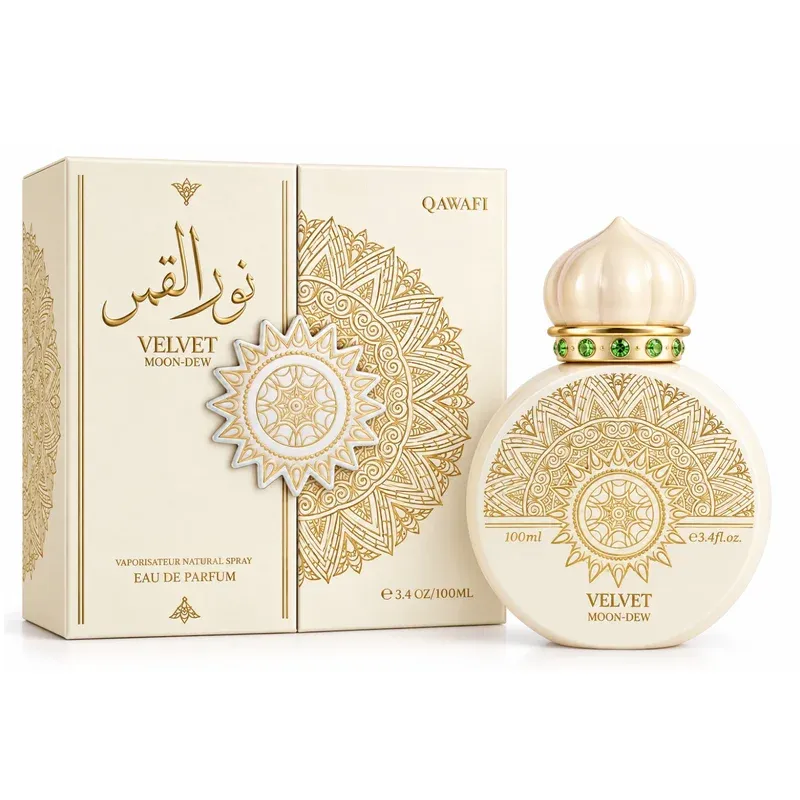 QAWAFI Velvet Moon-Dew • Frasco e Embalagem QAWAFI Velvet Moon-Dew frasco e embalagem 100ml