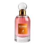 Frasco do Maison Alhambra So Candid Rouge EDP feminino 85ml.