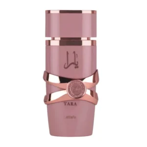 Frasco Lattafa Yara Elixir EDP 100ml feminino Oriental Baunilha Gourmand.