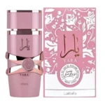 Frasco e embalagem Lattafa Yara Elixir EDP feminino 100ml.